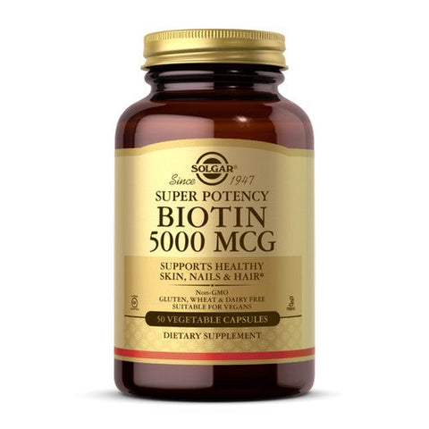 Solgar, Biotin, 5000 Mcg, 50 Veg Caps Solgar