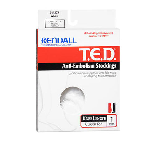 Anti-Embolism Stockings Knee Length Medium White 1 Each by T.E.D