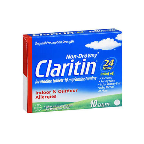 Claritin, Allergy Relief 24 Hour Non-Drowsy Loratadine, 10 mg, 10 tabs Claritin
