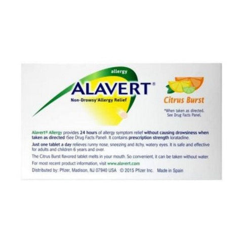 Alavert, 24 Hour Orally Disintegrating Tablets Citrus Burst, 18 Count Alavert