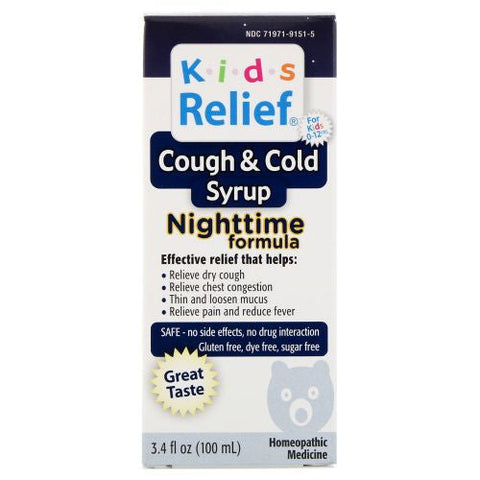 Homeolab, Kids Relief Cough and Cold Nighttime Formula, 100 ml Homeolab
