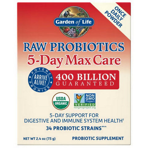 Garden of Life, Garden Of Life Raw Probiotics 5 Day Max Care, 2.4 Oz Garden of Life