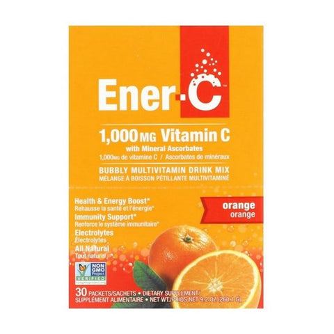 Ener-C, Vitamin C Multivitamin Drink Mix Orange, 1000 Mg, 30 Packets Ener-C