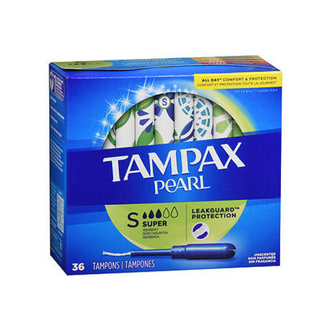 Tampax, Pearl Tampons Super Absorbency Unscented, 36 Count Tampax
