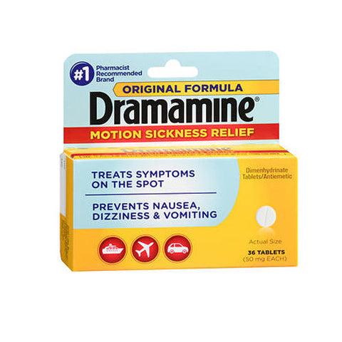 Dramamine, Original Formula Motion Sickness Relief Tablets, 50 mg, 36 Tabs Dramamine