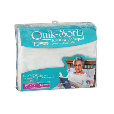 Essential Health Products, Supply Quik-Sorb Reusable Underpad Cotton 34 X 35 Inch, 1 Each Essential Health Products