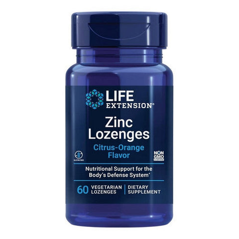Life Extension, Zinc Lozenges Citrus Orange Flavor, 60 Lozenges Life Extension