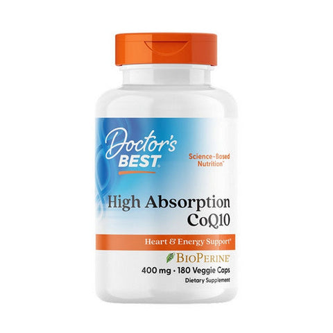 Doctors Best, High Absorption CoQ10 with BioPerine, 400 mg, 180 Veggie Caps Doctors Best