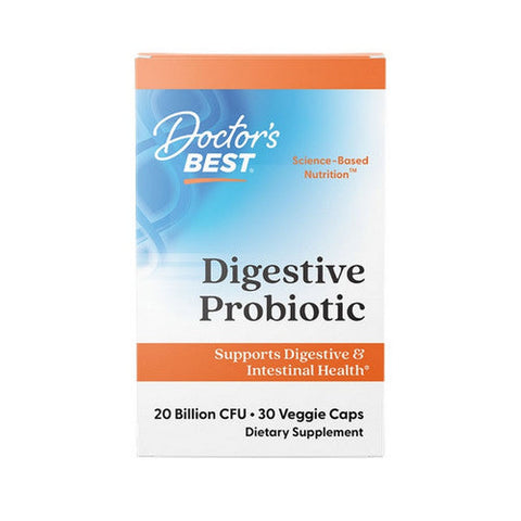Doctors Best, Digestive Probiotic With Howaru, 20 Billion CFU, 30 Veggie Caps Doctors Best