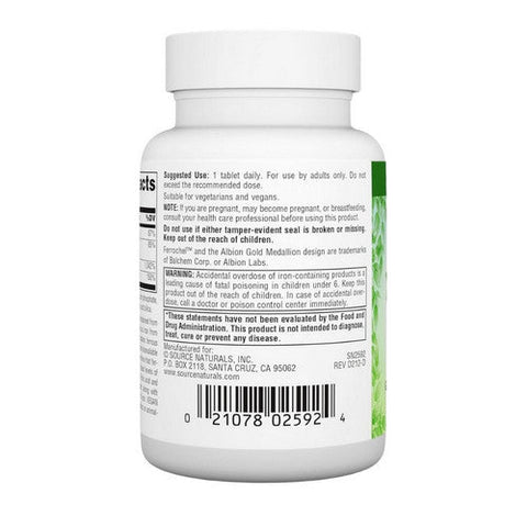 Source Naturals, Vegan True Iron Support, 180 Tabs Source Naturals