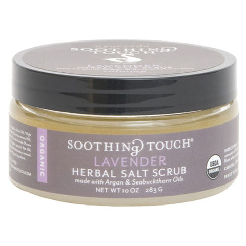 Soothing Touch, Herbal Salt Scrub, Lavender 10 Oz (Case of 3) Soothing Touch