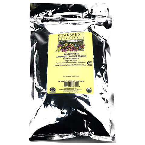 Starwest Botanicals, Organic Arrowroot Powder, 1 lb Starwest Botanicals