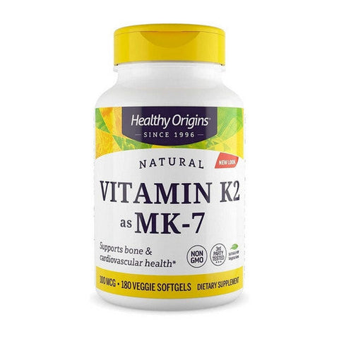 Healthy Origins, Vitamin K2 And MK-7, 100 Mcg, 180 Veggie Softgels Healthy Origins