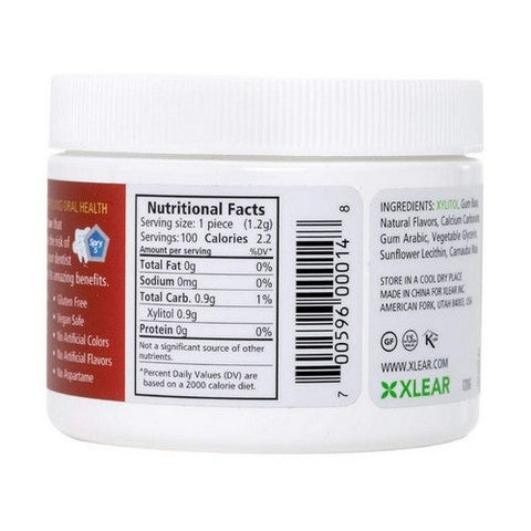 Xlear Inc, Spry Dental Defense Sugar Free Gum With Xylitol Natural Cinnamon, 100 Pieces Xlear Inc