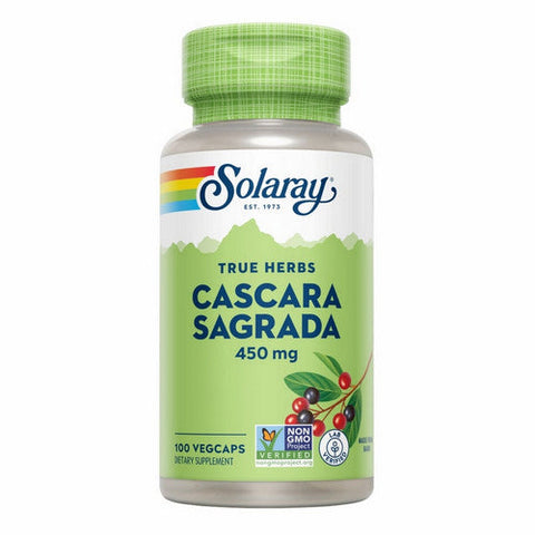 Solaray, True Herbs Cascara Sagrada, 450 Mg, 100 Veg Caps Solaray
