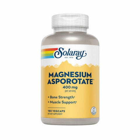Solaray, Magnesium Asporotate, 200 Mg, 180 Veg Caps Solaray