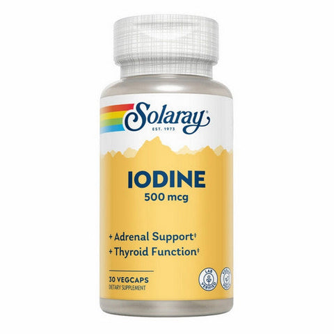 Solaray, Iodine, 500 Mcg, 30 Veg Caps Solaray