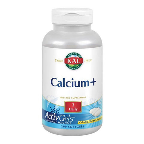 Kal, Calcium+, 200 Tabs Kal