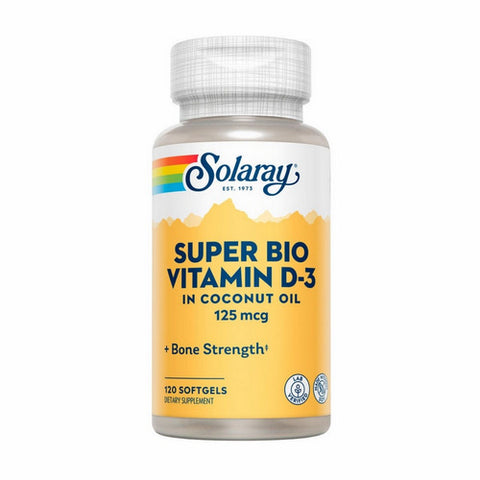 Solaray, Super Bio Vitamin D-3, 5,000 IU, 120 Softgels Solaray