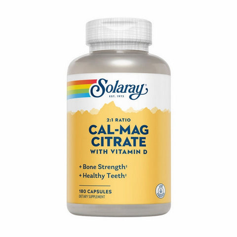 Solaray, Calcium Magnesium Citrate With Vitamin D-3 2:1 Ratio, 1,000 IU, 180 Caps Solaray