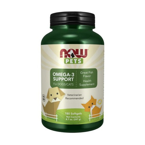 Now Foods, Omega-3 Support Softgels For Dogs And Cats, 180 Softgels Now Foods