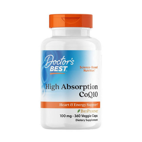 Doctors Best, High Absorption COQ10 with Bioperine, 100 mg, 360 Veggie Caps Doctors Best