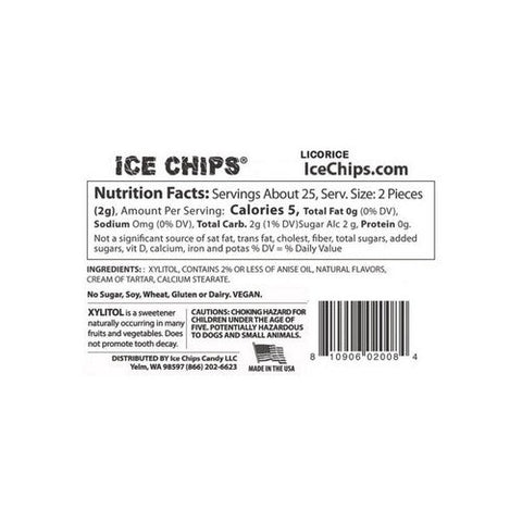 Ice Chips Candy, Hand Crafted Candy Tin Licorice, 1.76 Oz Ice Chips Candy