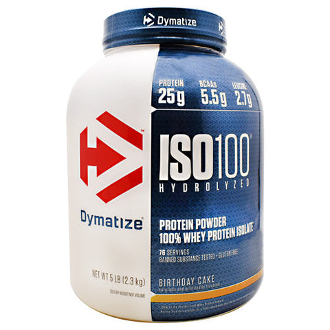 Dymatize, Iso-100, Birthday Cake 5 lbs Dymatize
