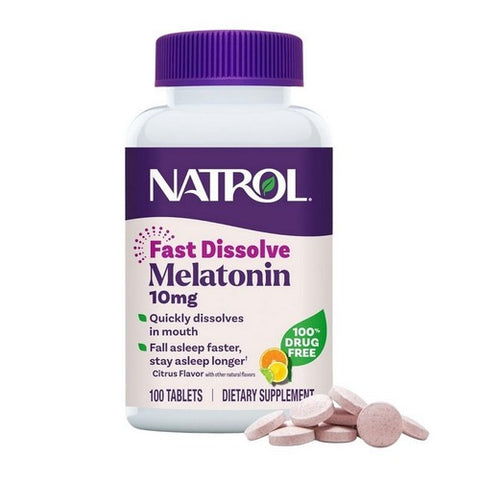 Natrol, Fast Dissolve Melatonin Citrus Punch, 10 mg, Citrus Punch 100 Tabs Natrol