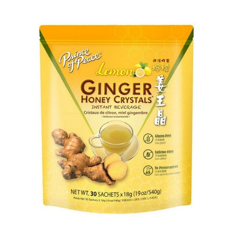 Prince Of Peace, Ginger Honey Crystals With Lemon, 30 Count Prince Of Peace