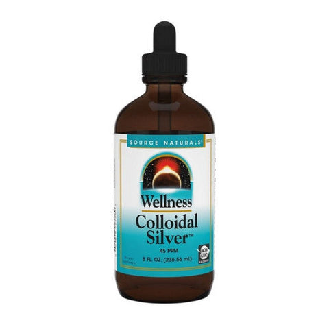 Source Naturals, Wellness Colloidal Silver, 45 PPM, 8 Oz Source Naturals
