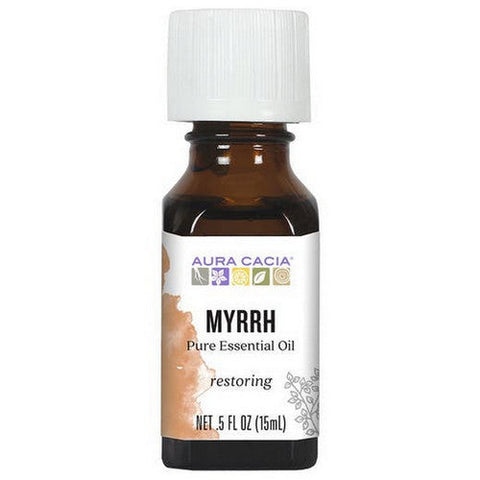 Aura Cacia, Essential Oil Myrrh, (commiphora molmo) 0.5 Fl Oz Aura Cacia