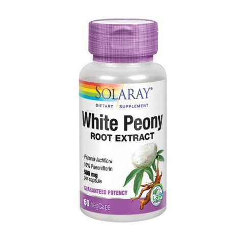 Solaray, White Peony Root Extract, 60 Veg Caps Solaray