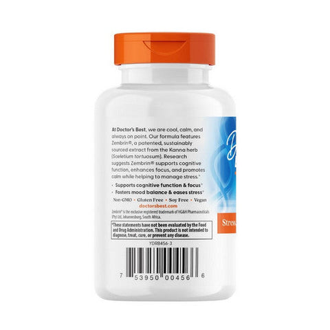 Doctors Best, Calm-Z With Zembrin, 25 mg, 60 Veggie Caps Doctors Best