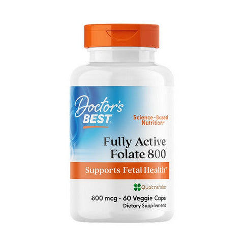 Doctors Best, Fully Active Folate 800, 800 mcg, 60 Veggie Caps Doctors Best