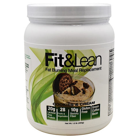Maximum Human Performance, Fit & Lean Fat Burning Meal Replacement, Cookies & Cream 1 lbs Maximum Human Performance
