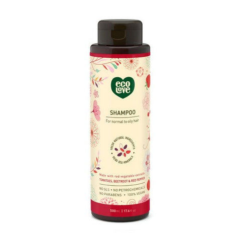 Eco Love, Shampoo For Normal And Oily Hair Tomato Beet And Red Pepper, 17.6 Oz Eco Love