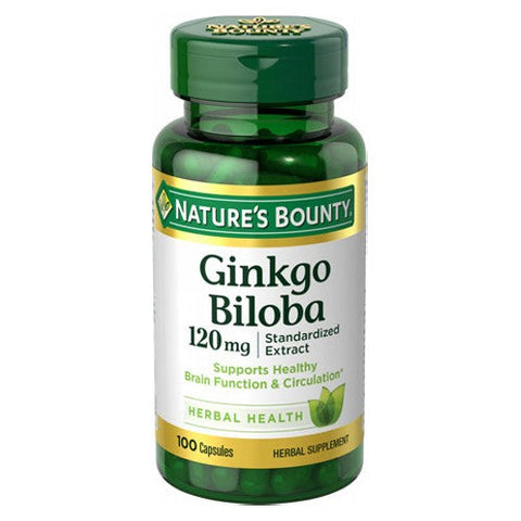 Nature's Bounty, Ginkgo Biloba Standardized Extract, 120 mg, 24 X 100 Caps Nature's Bounty
