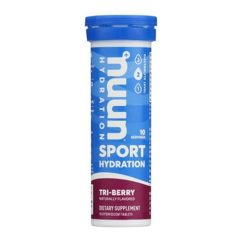 Nuun, Sport Hydration Single Tube Tri-Berry, 10 Tabs (Case Of 8) Nuun