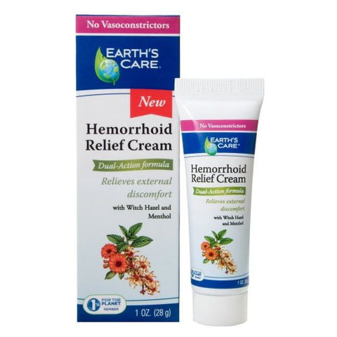 Earth's Care, Hemorrhoid Relief Cream, 1 Oz Earth's Care