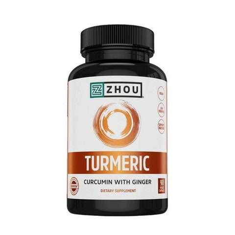 Zhou Nutrition, Turmeric Curcumin with Ginger, 90 Veg Caps Zhou Nutrition