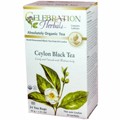 Celebration Herbals, Organic Ceylon Black Tea, 24 Bags Celebration Herbals