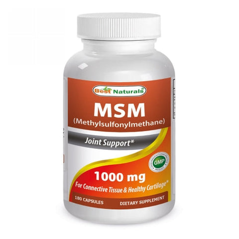 Best Naturals, MSM, 1000 mg, 180 Caps Best Naturals