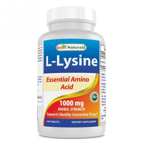 Best Naturals, L-Lysine, 1000 mg, 180 Tabs Best Naturals