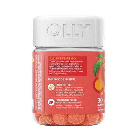 Olly, Probiotic Plus Prebiotic Peachy Peach, 30 Count Olly