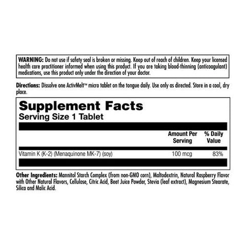 Kal, K-2 MK-7 ActivMelt, 60 Count