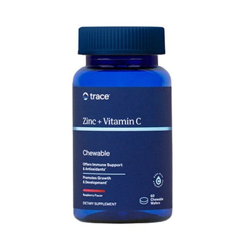 Trace Minerals, Zinc + Vitamin C  Raspberry, 120 Count Trace Minerals