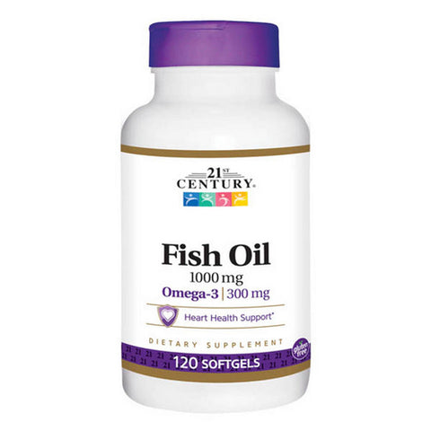 21st Century, Fish Oil, 1000 Mg, 120 Softgels 21st Century