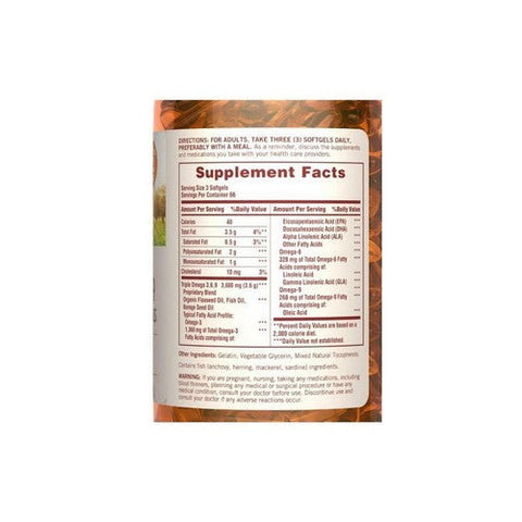 Sundown Naturals, Triple Omega 3-6-9, 200 Softgels Sundown Naturals