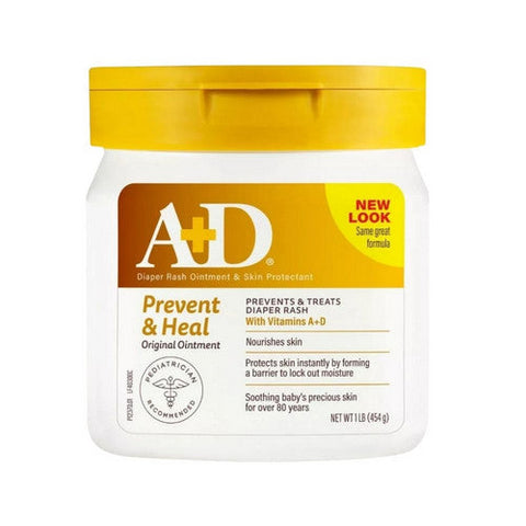 A+D, Prevent Diaper Rash Ointment And Skin Protectant Original, 16 Oz A+D